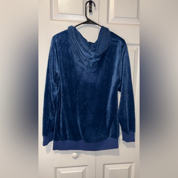 Fashion Nova Blue Velour Jacket and legging set JUNIORS - Picture 5 of 7